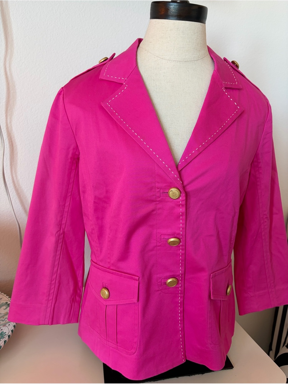 Beautiful Joan Rivers pink jacket.  
NWOT with extra buttons